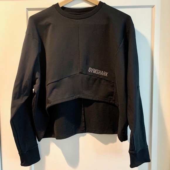 Gymshark Ori Sweater Black Cropped Sweatshirt S - Picture 4 of 15
